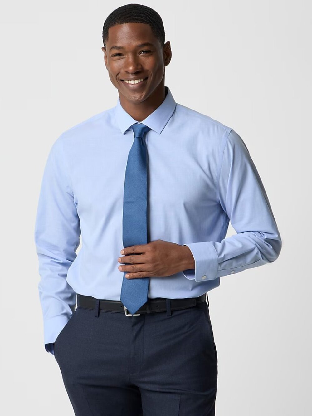 J. Crew Factory Wrinkle-free dress shirt - Classic Blue